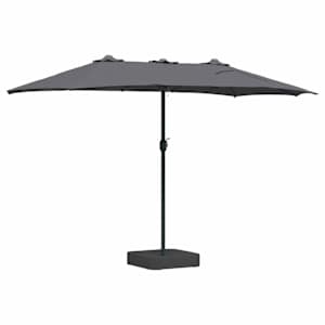 Zahradní slunečník Antracit 385 x 209 x 244 cm Polyester a ocel - obrázek 6