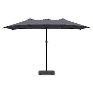Zahradní slunečník Antracit 385 x 209 x 244 cm Polyester a ocel - obrázek 4