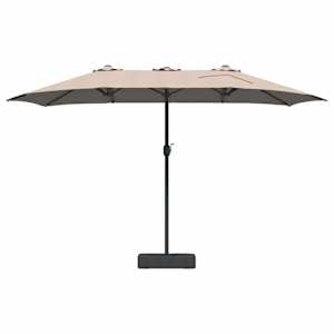 Zahradní slunečník Taupe 385 x 209 x 244 cm Polyester a ocel - obrázek 4