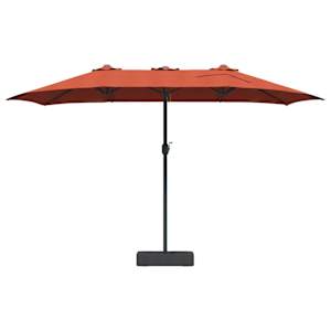 Zahradní slunečník Cihlová 385 x 209 x 244 cm Polyester a ocel - obrázek 4