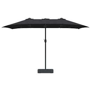 Zahradní slunečník Černá 385 x 209 x 244 cm Polyester a ocel - obrázek 4