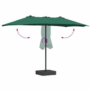 Zahradní slunečník Zelená 385 x 209 x 244 cm Polyester - obrázek 8