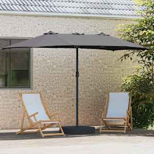 Zahradní slunečník Antracit 385 x 209 x 244 cm Polyester - obrázek 3
