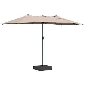 Zahradní slunečník Taupe 385 x 209 x 244 cm Polyester - obrázek 6