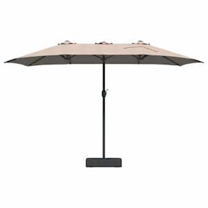 Zahradní slunečník Taupe 385 x 209 x 244 cm Polyester - obrázek 4