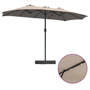 Zahradní slunečník Taupe 385 x 209 x 244 cm Polyester - obrázek 10
