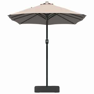 Zahradní slunečník Taupe 385 x 209 x 244 cm Polyester - obrázek 5