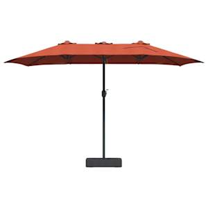 Zahradní slunečník Cihlová 385 x 209 x 244 cm Polyester - obrázek 4