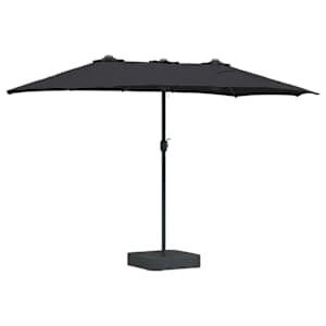 Zahradní slunečník Černá 385 x 209 x 244 cm Polyester - obrázek 6
