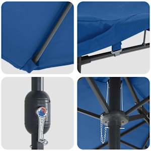 Zahradní slunečník Azurblau 385 x 209 x 244 cm Polyester - obrázek 7