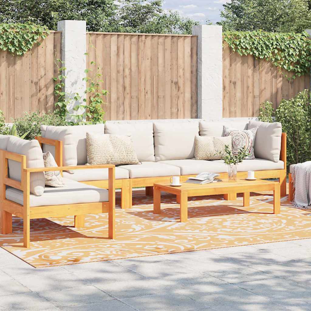 vidaXL Outdoor-Teppich 'ARAKIL'in Orange und Weiß, 300 x 400 cm, aus PP.