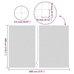 Kočičí síťka průhledná 8x3 m nylonová - obrázek 7