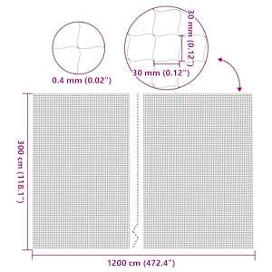 Kočičí síťka průhledná 12 x 3 m nylonová - obrázek 7