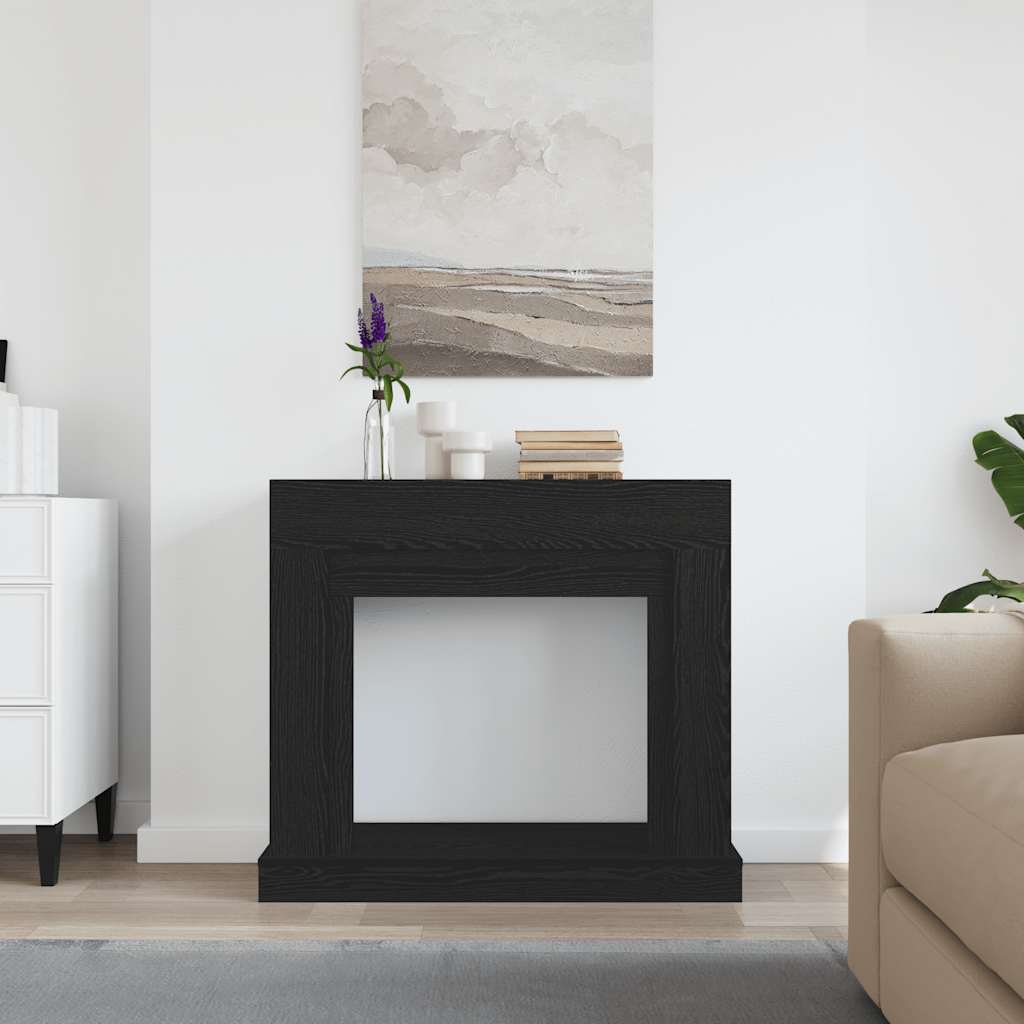 vidaXL Obloženie krbu čierne 100x30x87,5 cm kompozitné drevo