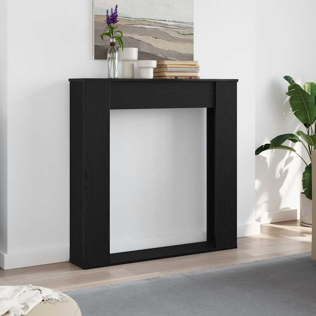 vidaXL Ramă șemineu stejar negru 100x20x100 cm lemn prelucrat