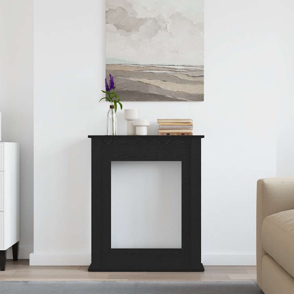 vidaXL Obloženie krbu čierne dub 75x20x87,5 cm kompozitné drevo