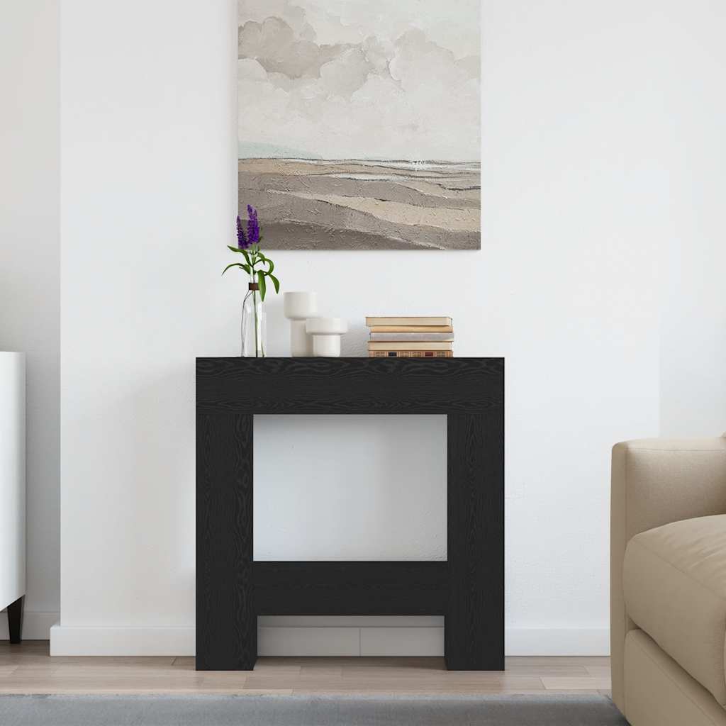 vidaXL Krb Surround Čierny dub 81x18x82 cm Upravené drevo