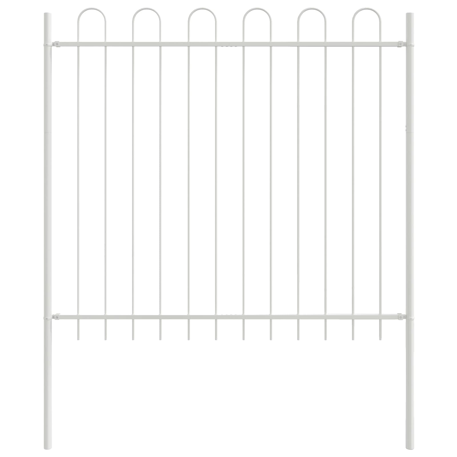 VidaXL Tuinhek 2 Pcs Wit 3, 4 X 0, 8 M Poedergecoat Staal
