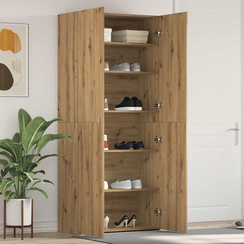 Kenkäteline Artisan Oak 80x35,5x180 cm Tekninen puu