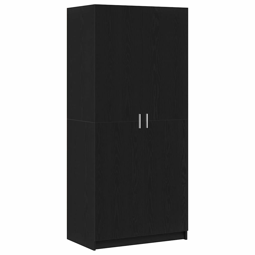 Vaatekaappi Musta Tammi 80x51x180 cm Tekninen Puu
