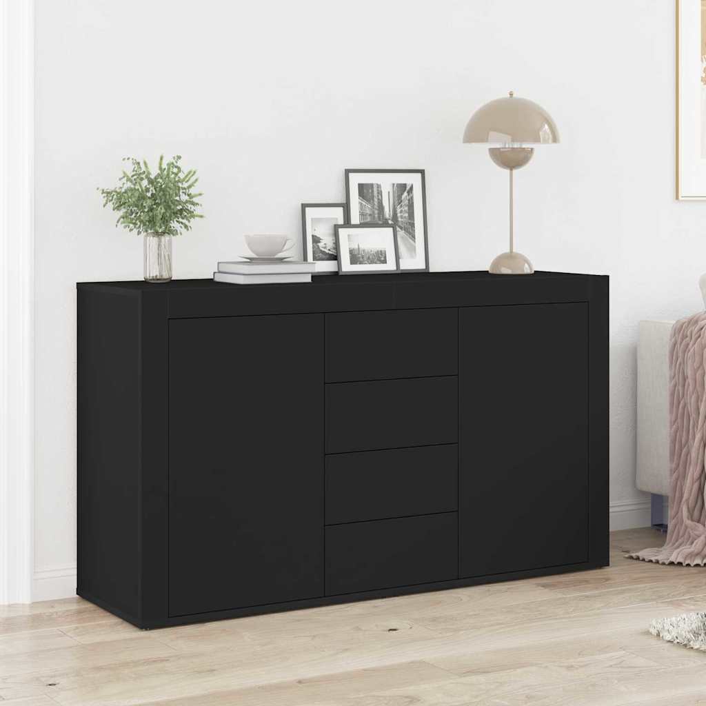 Külglaud Must Tehispuit 120 x 36 x 69 cm Hoidmine Buffet
