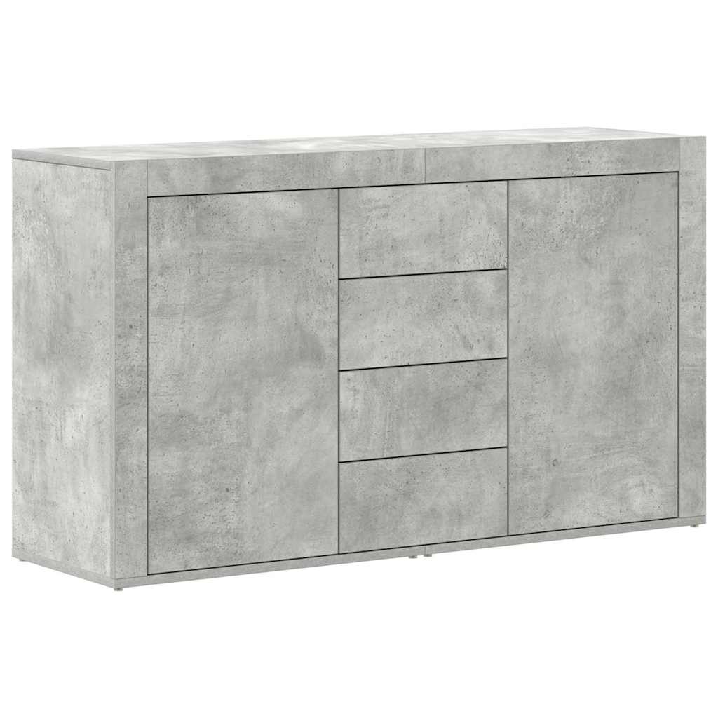  vidaXL Széf fiókkal Beton szürke 120 x 36 x 69 cm Faanyag akciós termékkép 1