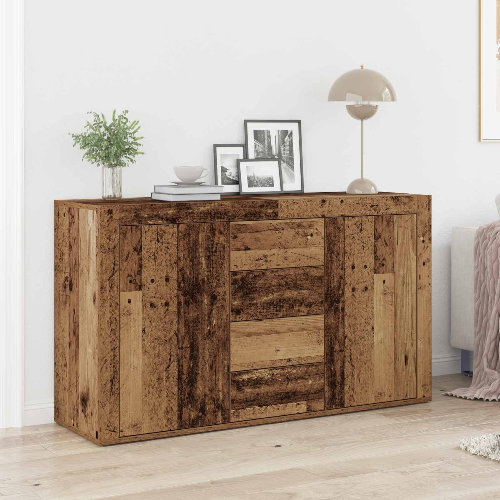 vidaXL Bufet cu sertar Lemn vechi 120 x 36 x 69 cm Lemn compozit