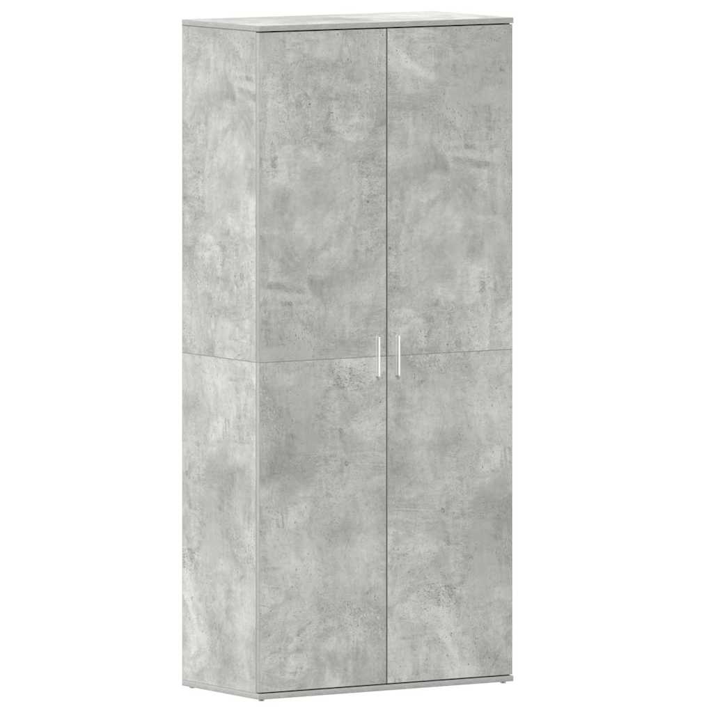 Kenkäkaappi Betoni harmaa 80x39x180 cm Tekninen puu