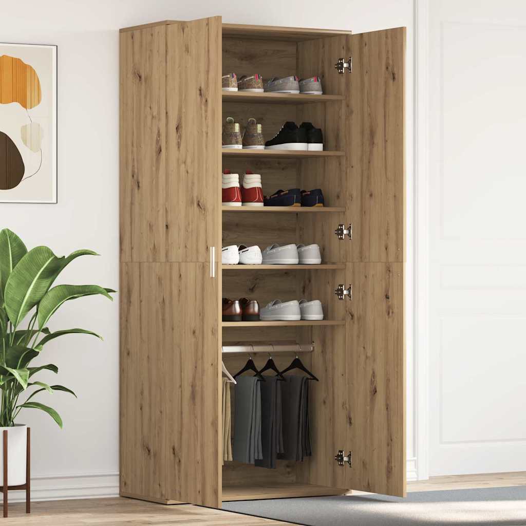 Kengätkaappi Taiteilijatammi 80x39x180 cm Tekninen puu