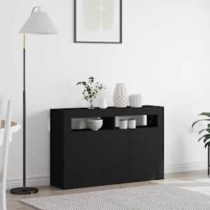 Servírovací skříň Černá 116 x 30 x 75 cm kompozitní dřevo - obrázek 1