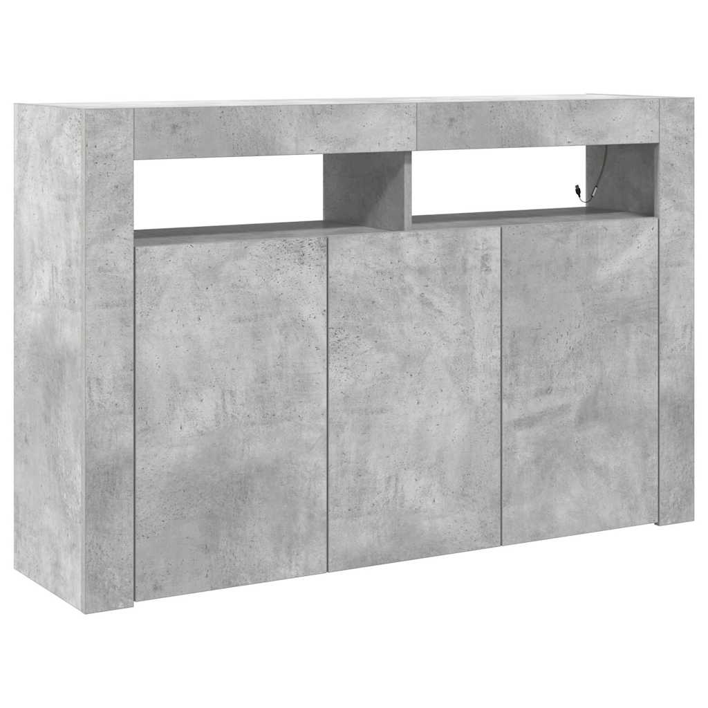  vidaXL Széf Beton szürke 116 x 30 x 75 cm Faanyag akciós termékkép 1