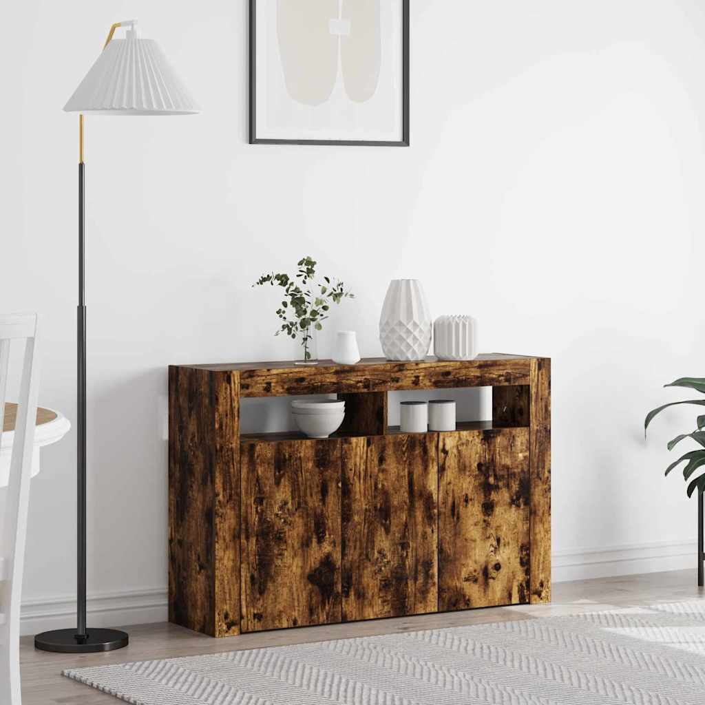 külglaud suitsutatud tamm inseneripuit 116 x 30 x 75 cm