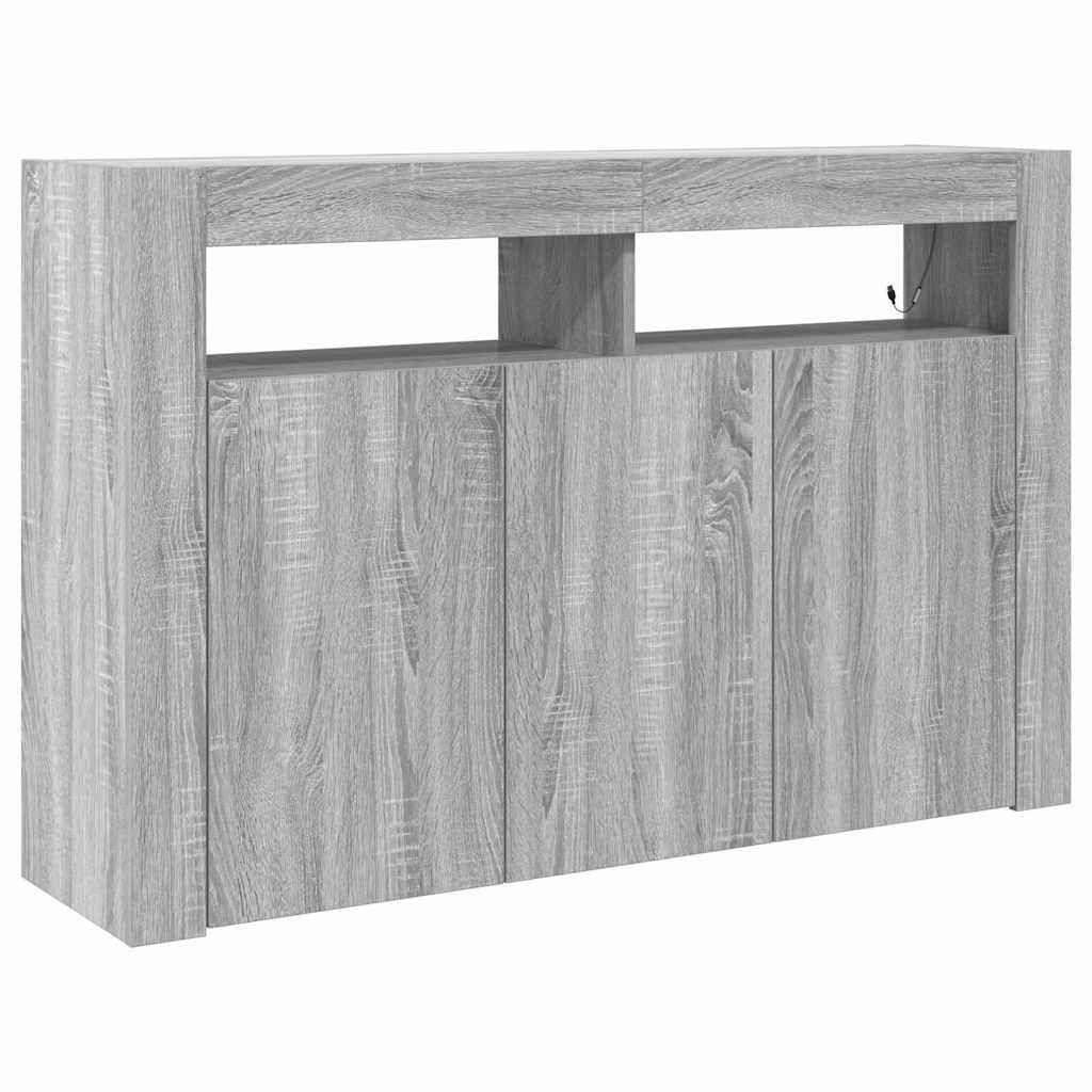  vidaXL Széf Szürke sonoma 116 x 30 x 75 cm Faanyag akciós termékkép 1