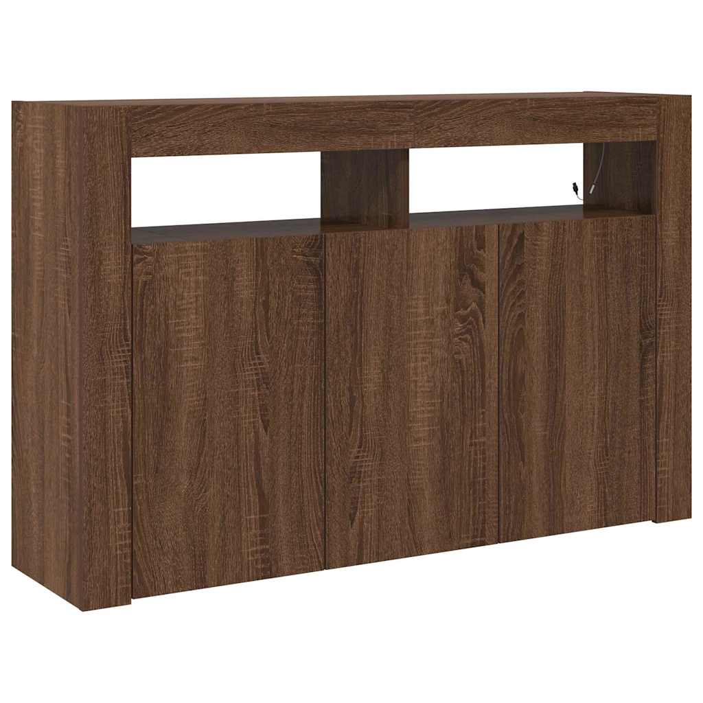  vidaXL Széf barna tölgy 116 x 30 x 75 cm Faanyag akciós termékkép 1