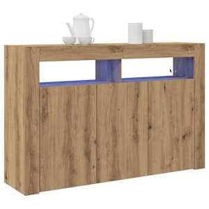 Servírovací skříň Artisanový dub 116 x 30 x 75 cm - obrázek 3