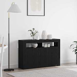 Servírovací skříň Černý dub 116 x 30 x 75 cm kompozitní dřevo - obrázek 1