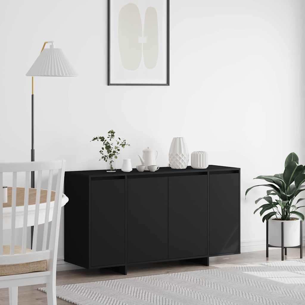 vidaXL Schwarzes Sideboard Holzwerkstoff 135 x 41 x 75 cm
