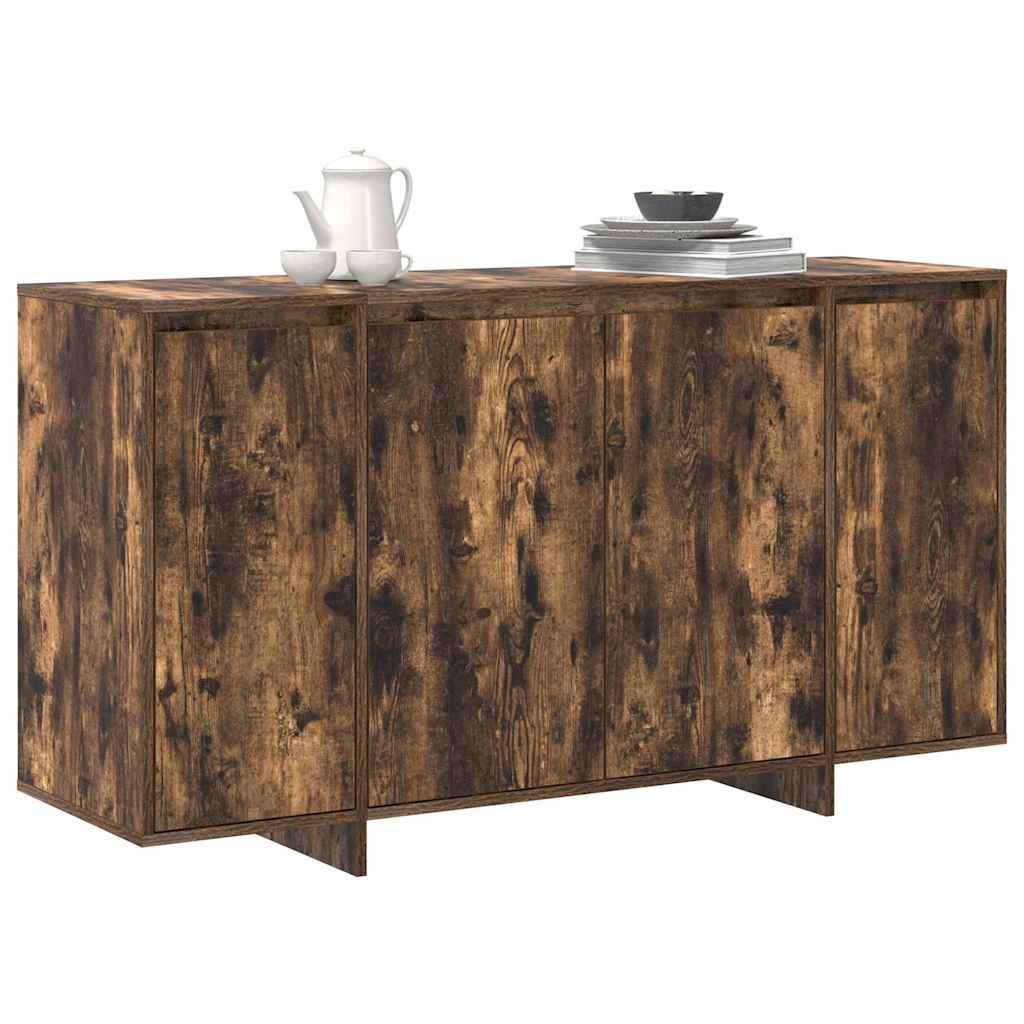 vidaXL Dressoir Gerookt Eiken 135x41x75 cm Gemaakt van Hout