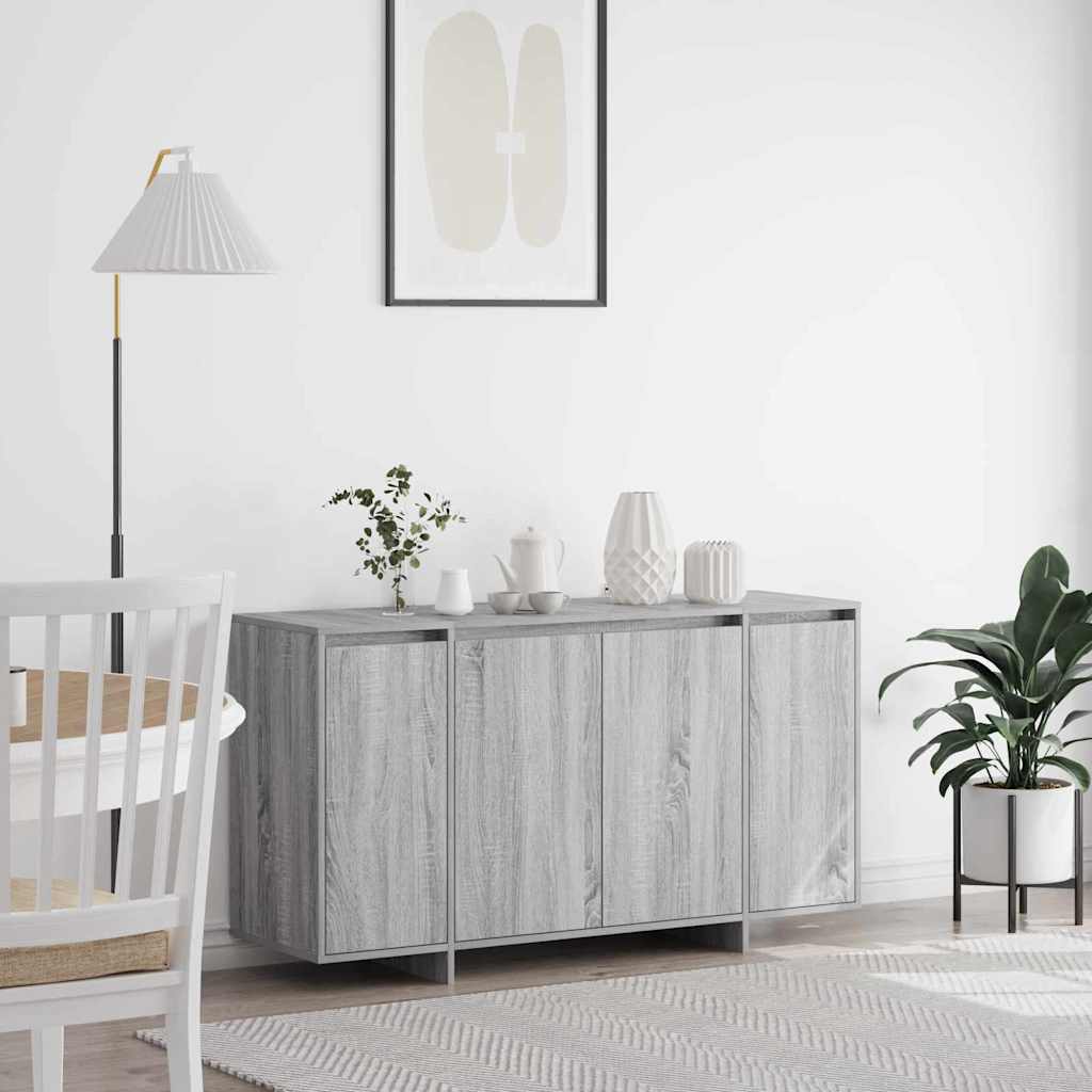 vidaXL Grau Sideboard Graues Sonoma Holzwerkstoff 135 x 41 x 75 cm