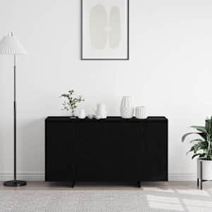 Servírovací skříň Černý dub 135 x 41 x 75 cm kompozitní dřevo - obrázek 4