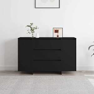 Servírovací skříň Černá 120 x 41 x 75 cm kompozitní dřevo - obrázek 4