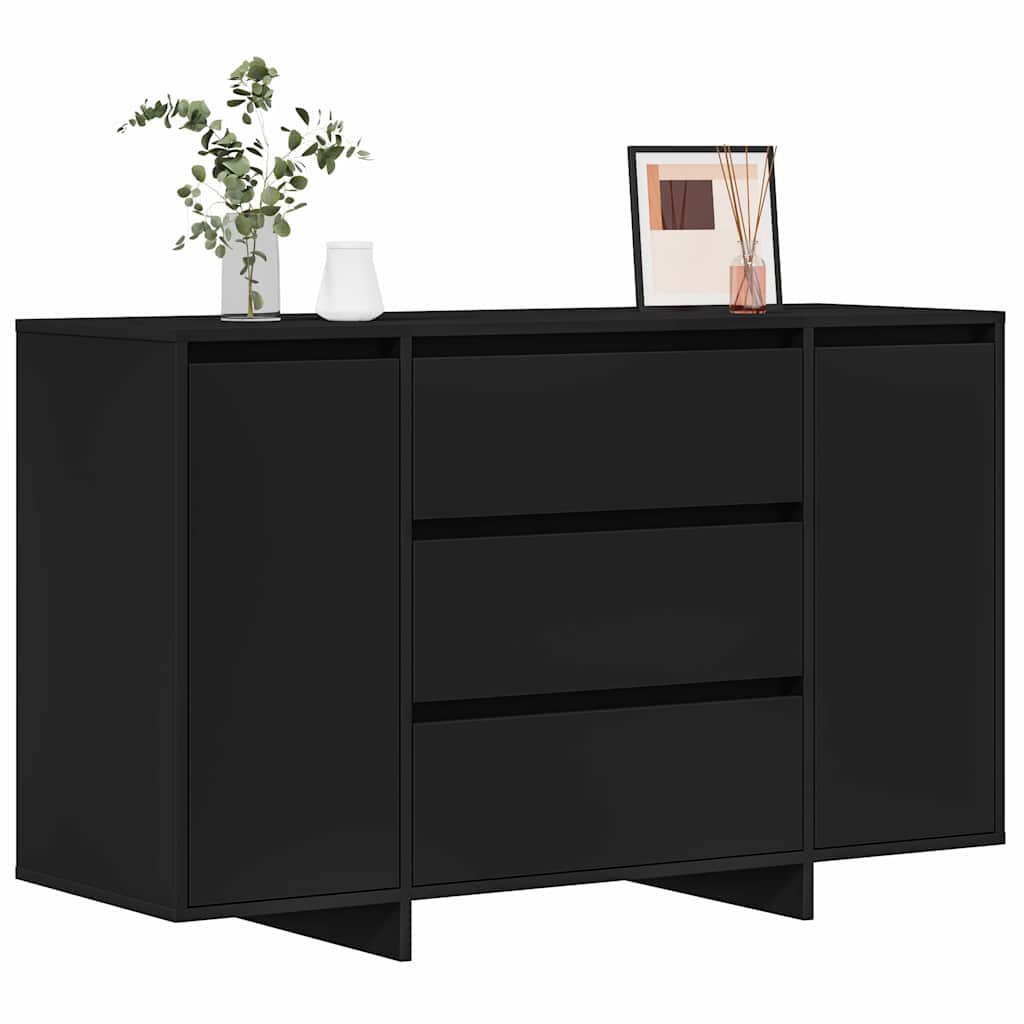 vidaXL Dressoir 120x41x75 cm bewerkt hout zwart