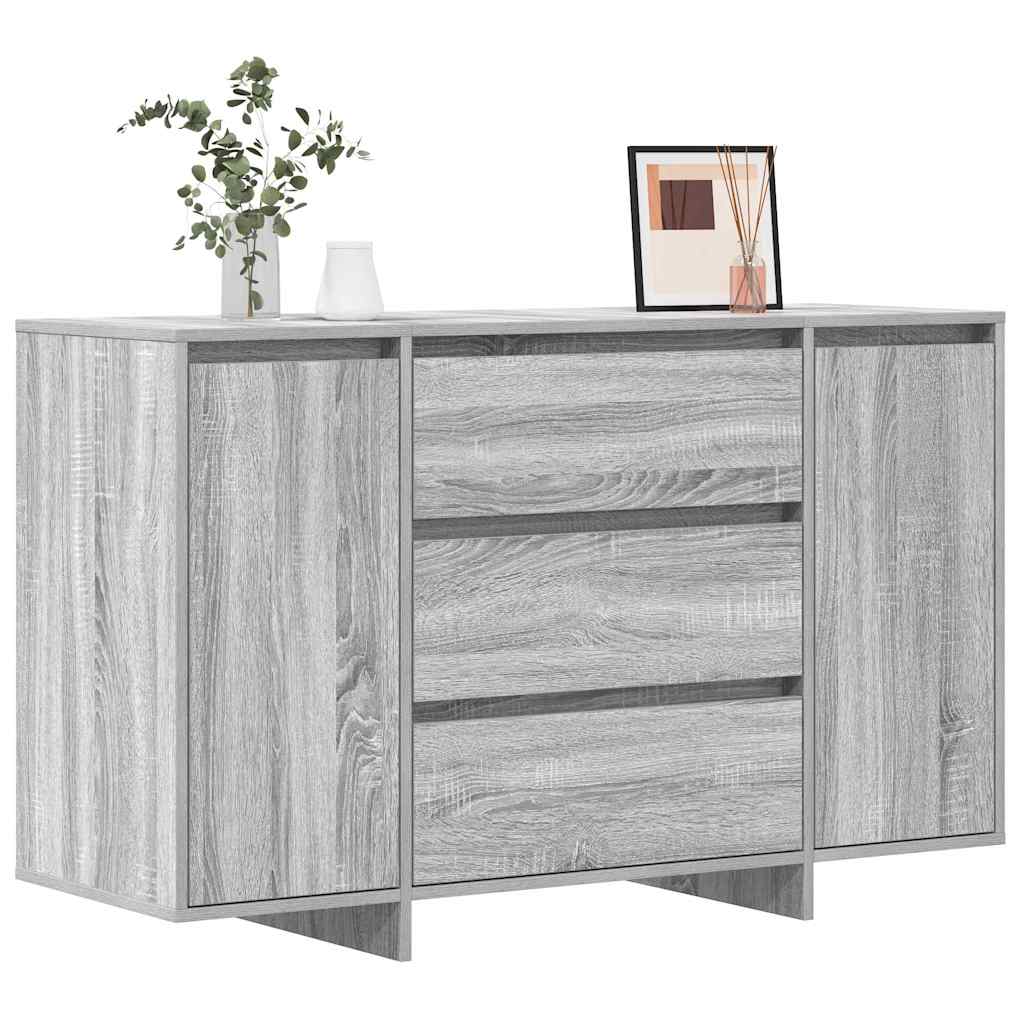 vidaXL Dressoir 120x41x75 cm bewerkt hout grijs sonoma eikenkleurig
