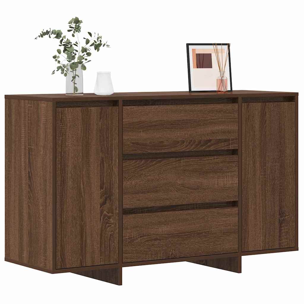 vidaXL Dressoir bruin eikenkleur 120 x 41 x 75 cm Bewerkt hout