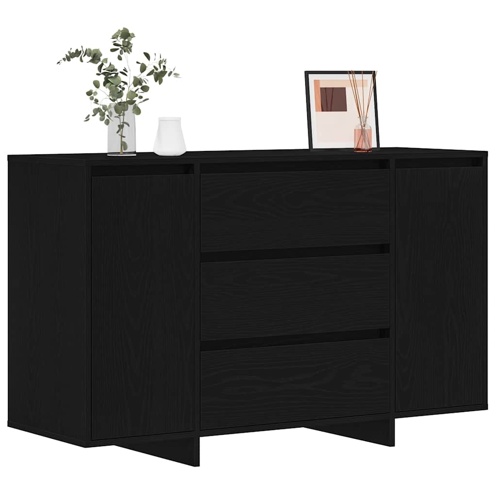 vidaXL Dressoir 120x41x75 cm bewerkt hout zwart eikenkleurig