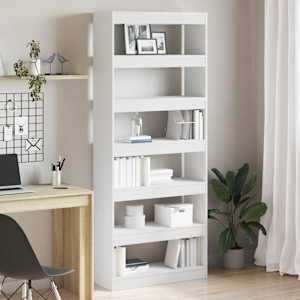 Knjigovni omar s polico Bela 80 x 30 x 198 cm Konstruiran les