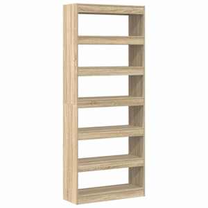 vidaXL Raamaturiiul 6 tasandit 80 x 30 x 198 cm Tehispuit Sonoma tamm