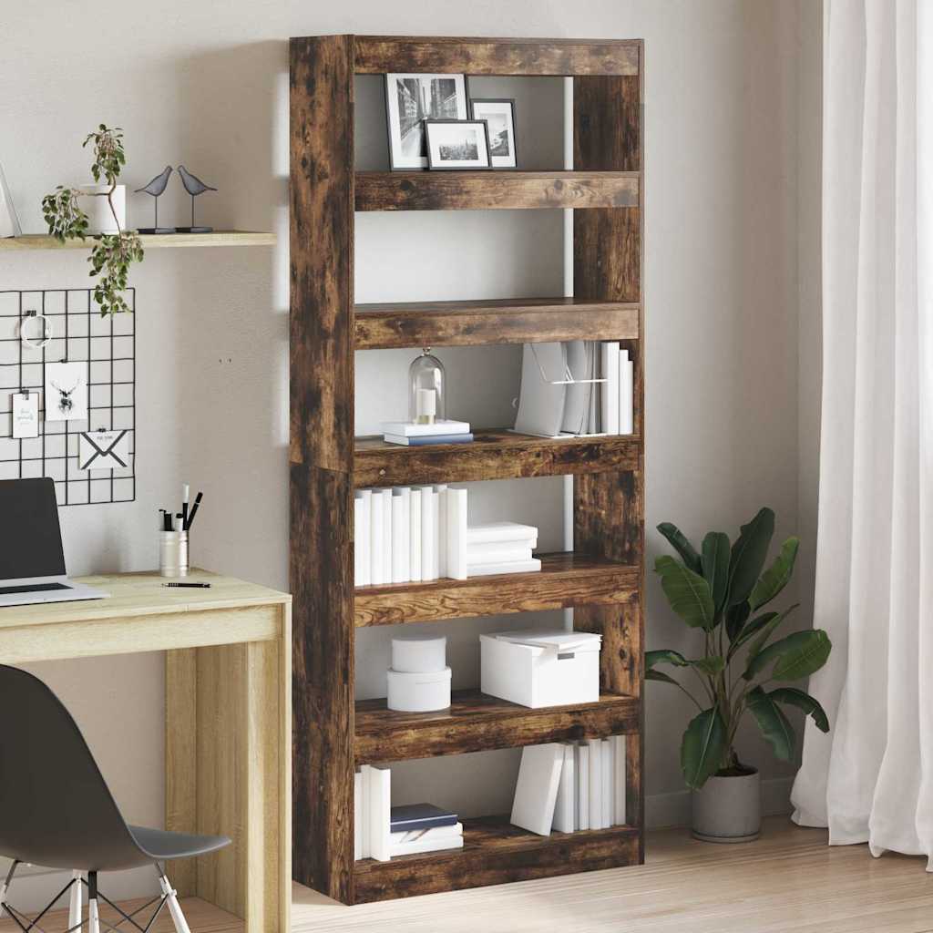 Røget Eg Boghylde Røget Eg Træ 80 x 30 x 198 cm Hyldesystem