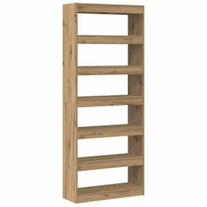 vidaXL Raamaturiiul 6 tasandit 80 x 30 x 198 cm Tehispuit K&auml;sit&ouml;&ouml;puu