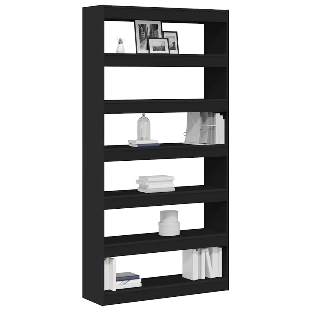vidaXL Boekenkast/Kamerverdeler Zwart 100x30x198 cm
